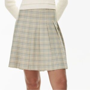 Sunday Best Olive Knee-length Pleated Skirt